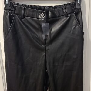 NWOT Have Black Vegan Leather Joggers
